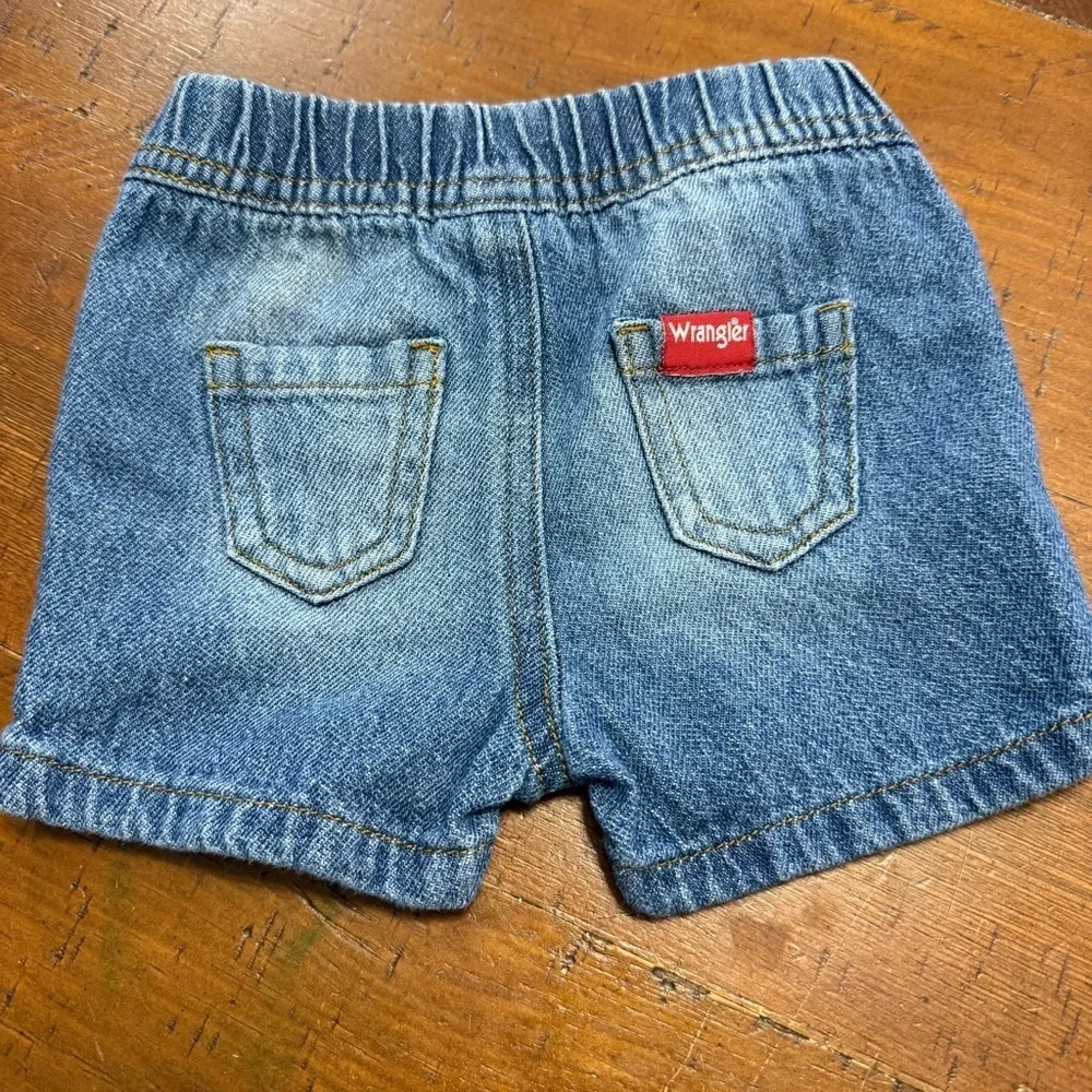 Wrangler denim shorts baby size 3 months preowned